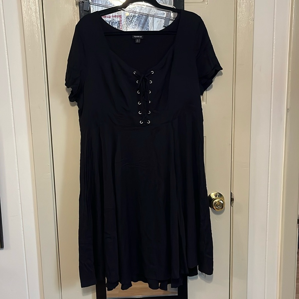 Black Front Tie Dress Torrid Size 2X